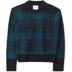Abercrombie Plaid Crew Sweater